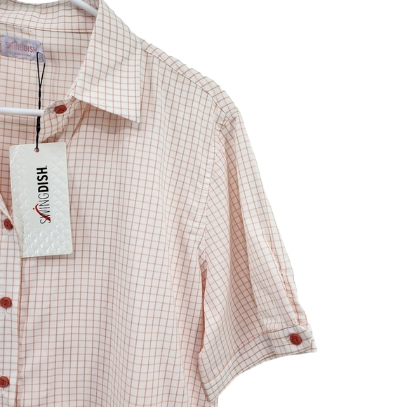 SwingDish Women's Safari Collection Caitlyn Stretch Button Front Top - L - Picture 3 of 8